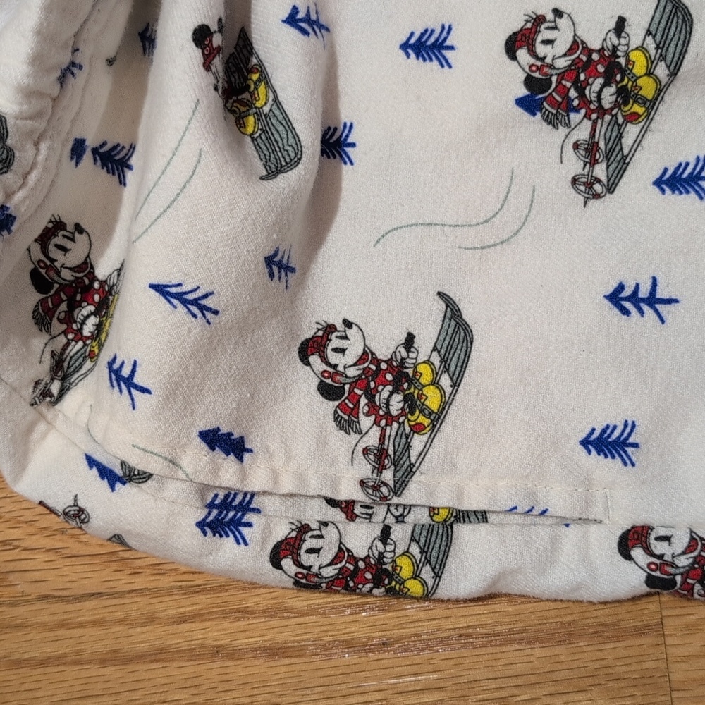 Hanna Anderson Mickey Mouse Holiday Pajama 100% Cotton Flannel Set Size XXS - Picture 13 of 14